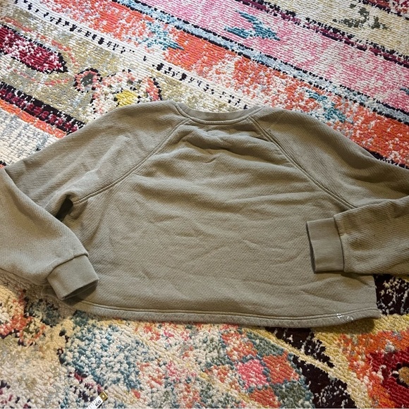 Madewell cropped sweatshirt olive green size M - Picture 2 of 8